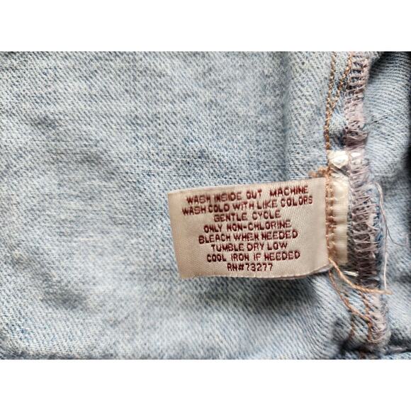 JEAN JACKET-MUDD-Distressed-Light Blue-Buttons-Short-X-SMALL - Picture 8 of 13